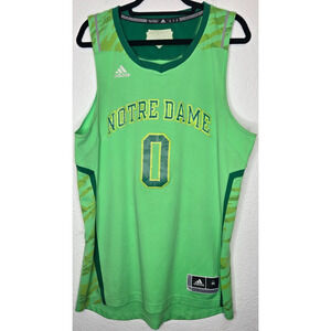 Adidas Mens Notre Dame Jersey Medium Green Fighting Irish Game Issued Basketball
